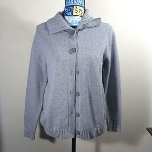 L.L. Bean vintage 70s/80s? grey button up cardigan